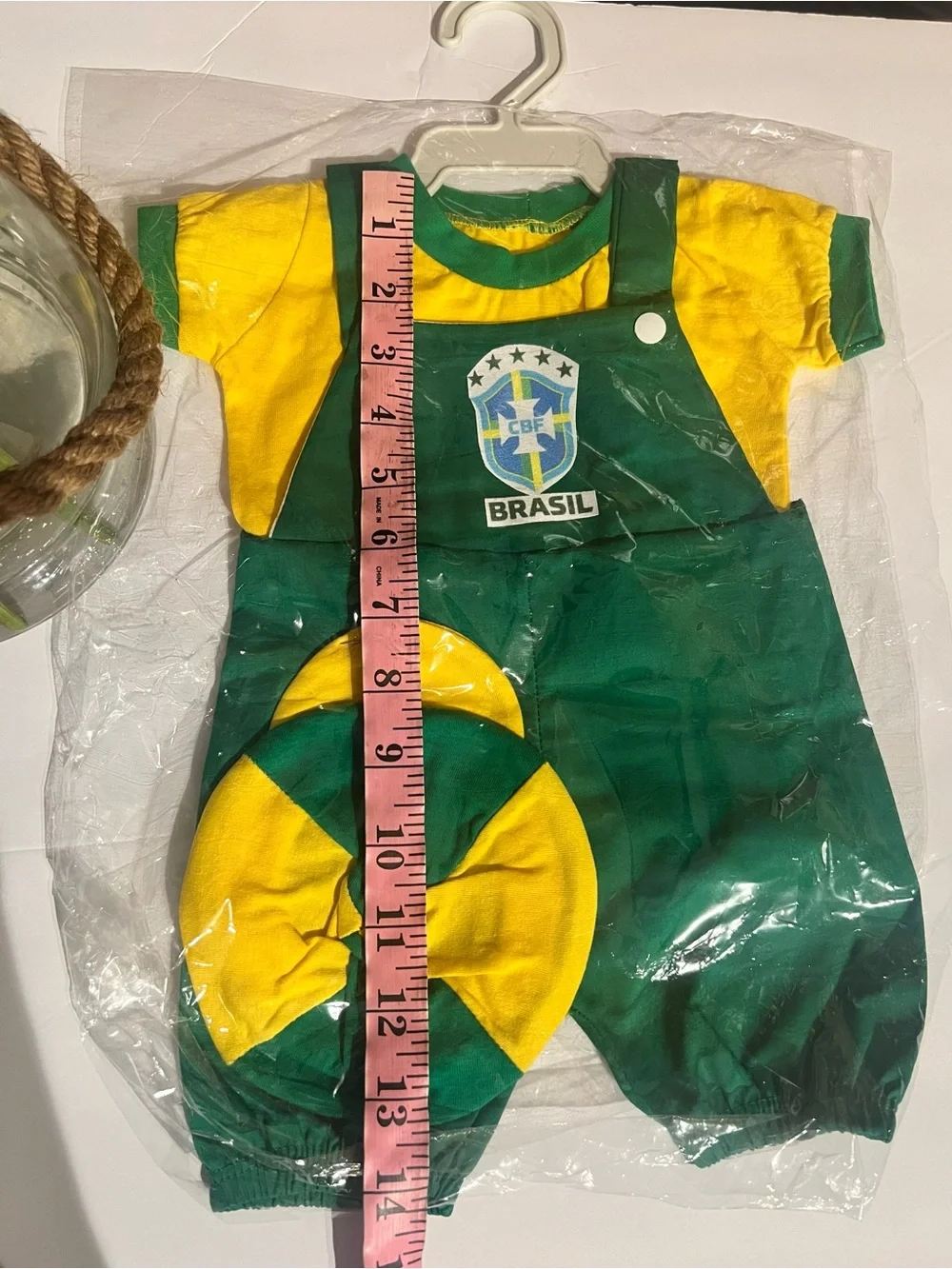 Brasil Green & Yellow Baby Diaper Cover Overalls